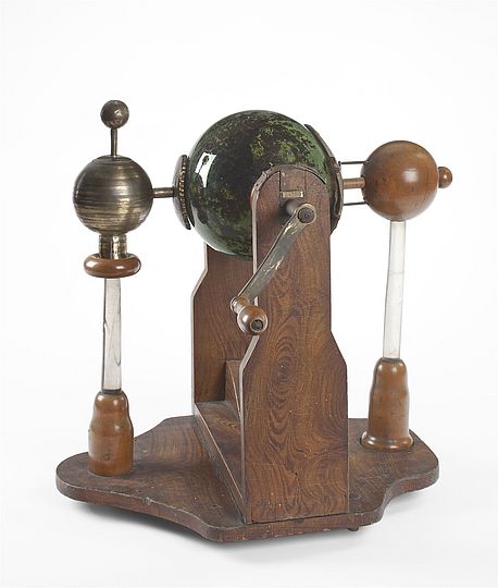 Friction machines with a glass globe