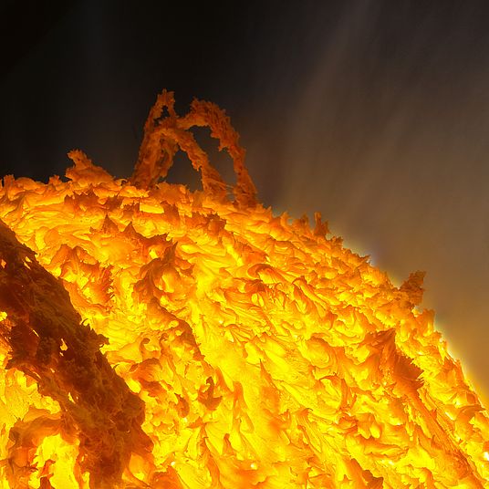 Modell der Sonne in der Ausstellung Astronomie.