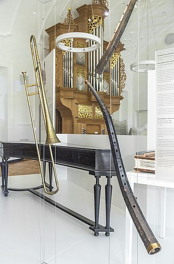Instrumente Musik Ausstellung Ansicht