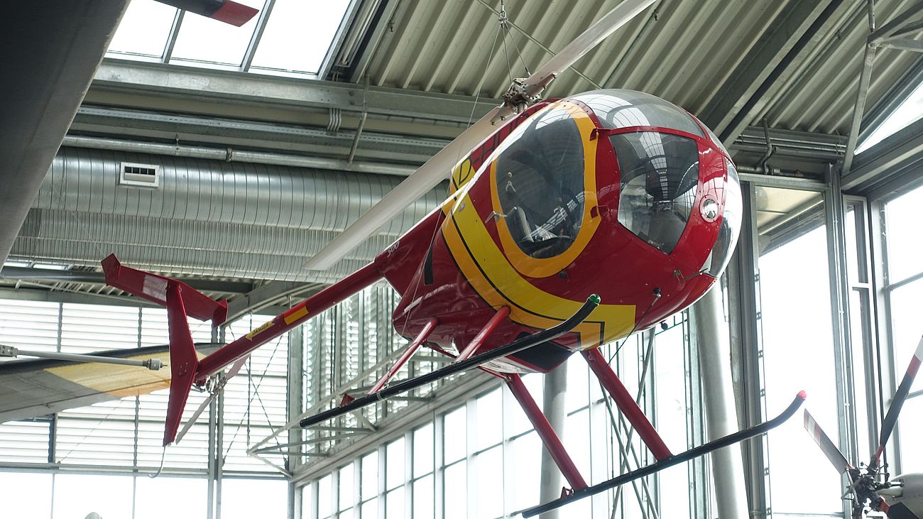 Hubschrauber RHCI Mini-500 in der Flugwerft Schleißheim.