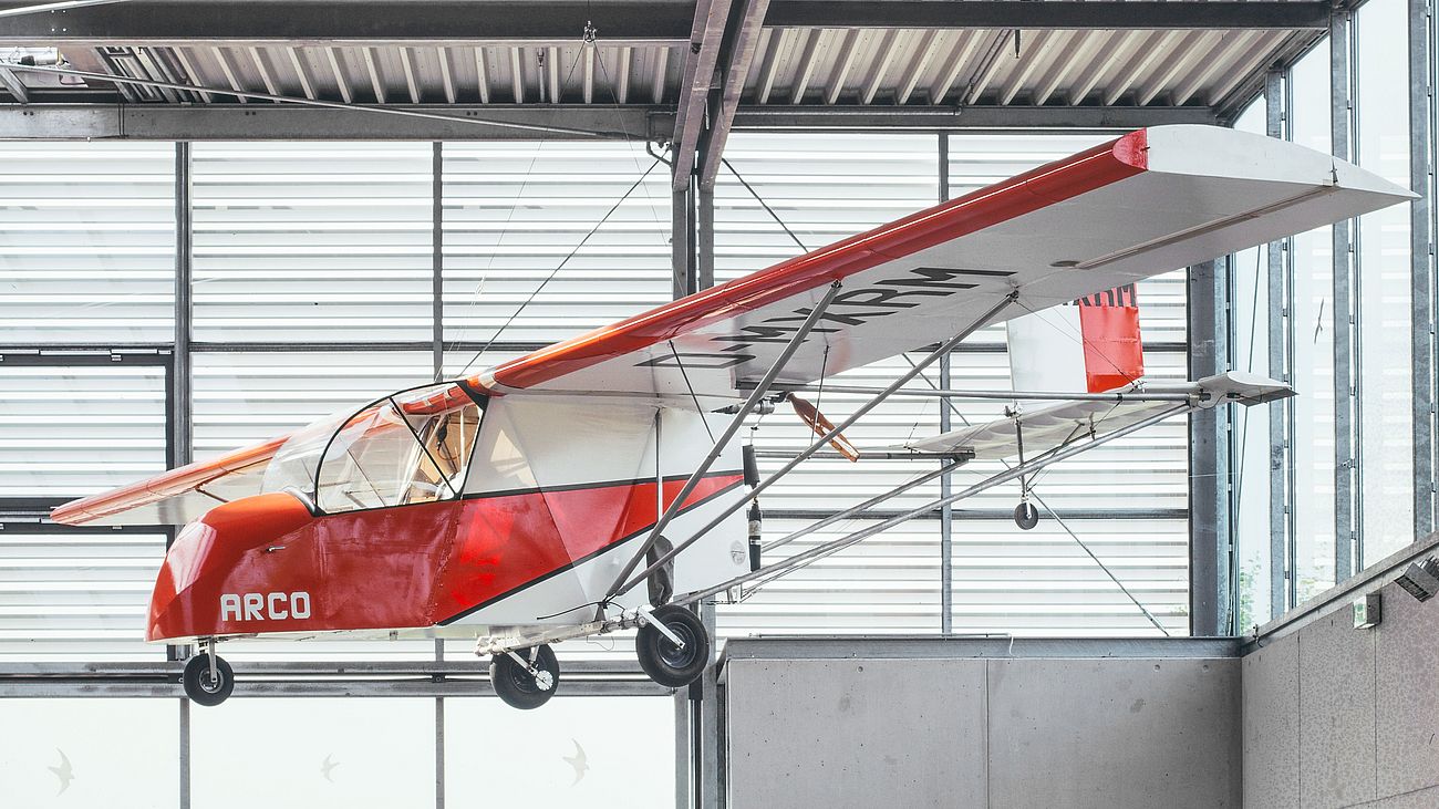 Ultraleicht-Flugzeug Reuter UL-Arco in der Flugwerft Schleißheim.