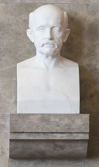 Marble bust of Nobel Prize winner Max Planck.