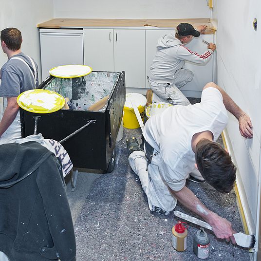 Maler bei der Arbeit.