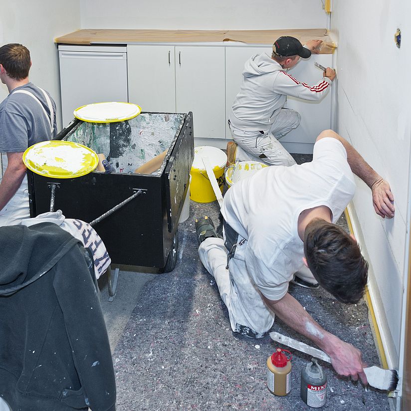 Maler bei der Arbeit.