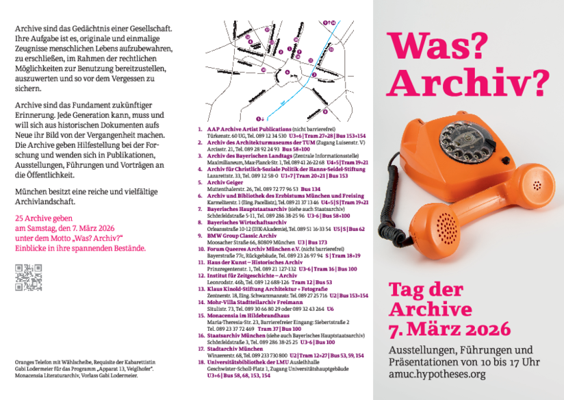 Was? Archiv? – Tag der Archive 7. März 2026