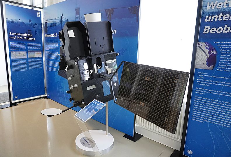 Wettersatellit MTG - Meteosat Third Generation in der Sonderausstellung.