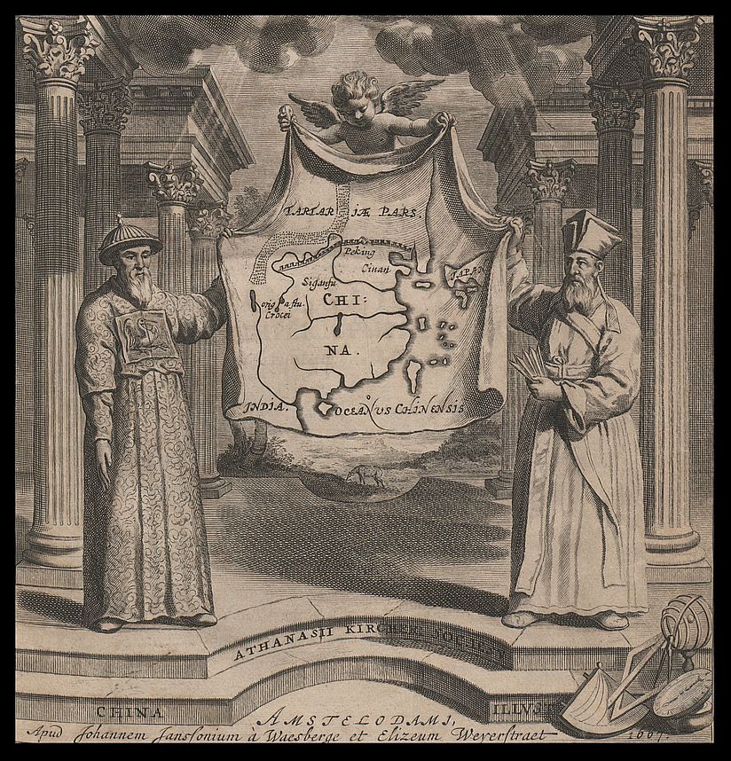 Frontispiz von Kirchers China monumentis illustrata