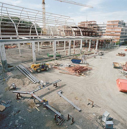 Gutted skeleton of Hall I.