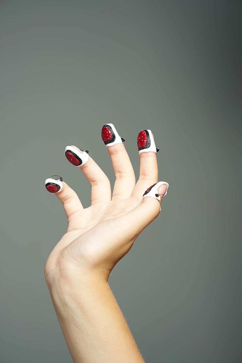 Hand mit Sensoren