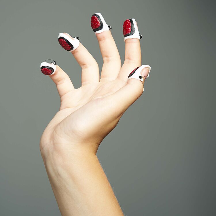 Hand mit Sensoren