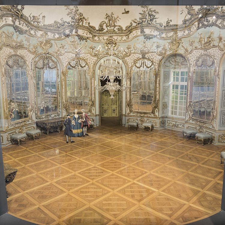 Diorama des Spiegelsaals der Amalienburg in München.