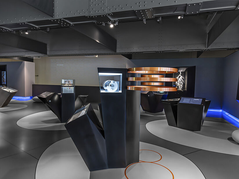 Totale auf das neue Modul innerhalb der Zukunftspreis-Ausstellung im Deutschen Museum.