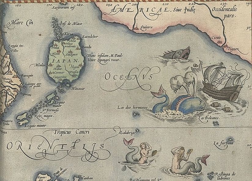 Kartenausschnitt Japan und Nordpazifik.