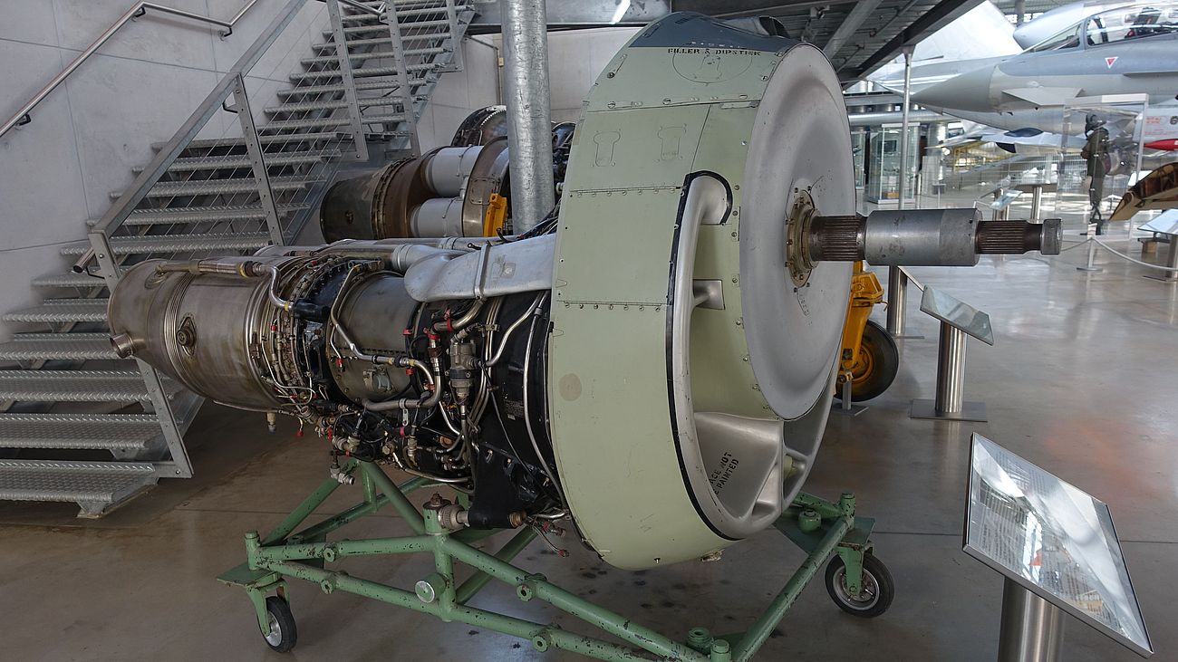 Propeller-Turbinen-Triebwerk Double Mamba in der Flugwerft Schleißheim.