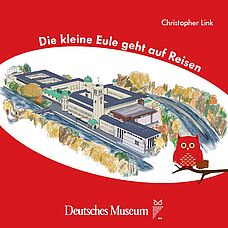 Zu sehen ist eine Zeichnung des Gebäudes des Deutschen Museums von schräg oben