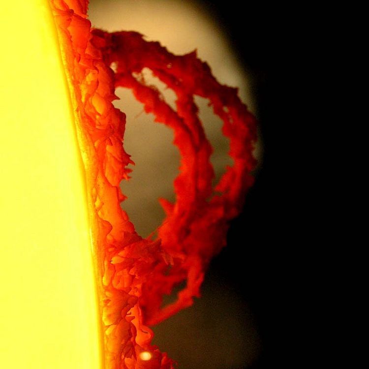 Sonneneruption Teilchenstrom