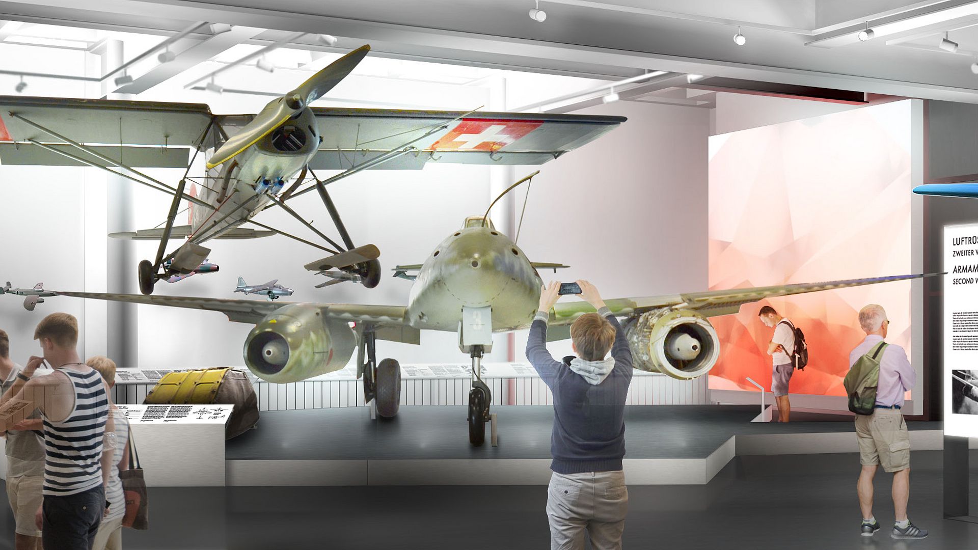 Visualisierung der neuen Ausstellung Historische Luftfahrt.