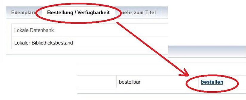 Screenshot des Online-Katalog mit Bestell-Button