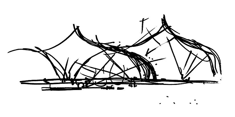 Frühe Handskizze von Christoph Ingenhoven.