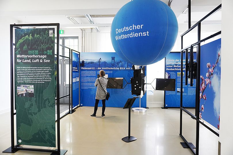 Wetterballon in der Sonderausstellung.