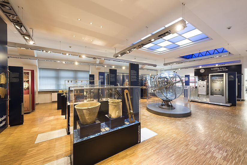 View inside the Chronometry exhibition.