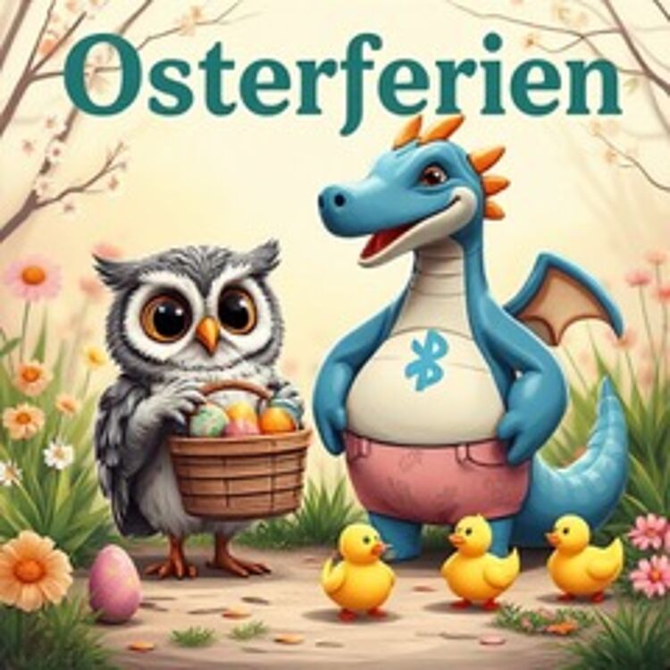 Ostermotiv mit Eule KI generiert