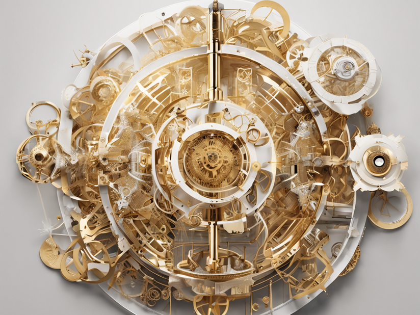 KI-generiertes Bild einer „abstrakten Maschine für digitale Strategie für Museen“.