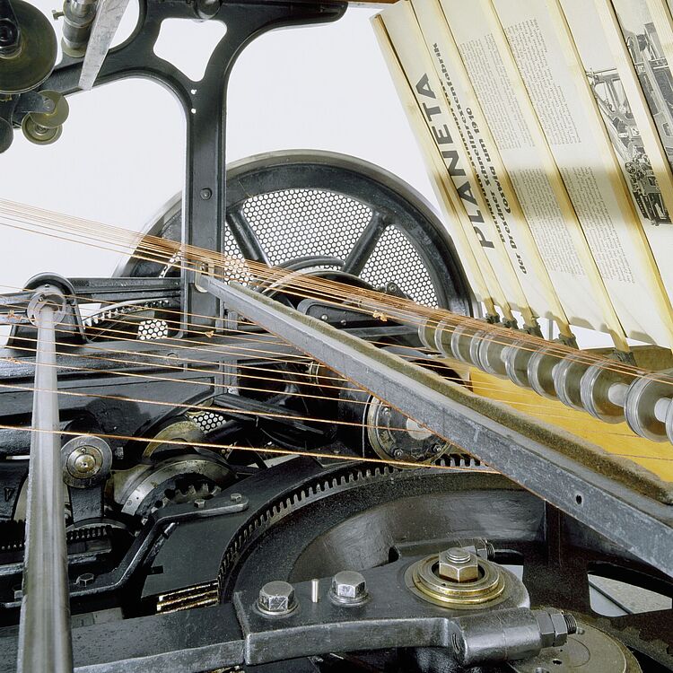 Die Schnellpresse Planeta im Deutschen Museum.
