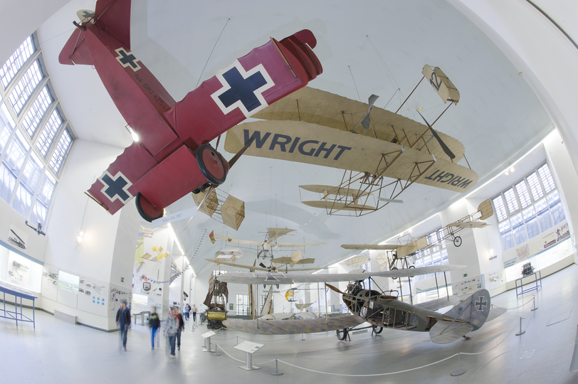 Blick in die Ausstellung zur Luftfahrt bis 1945.