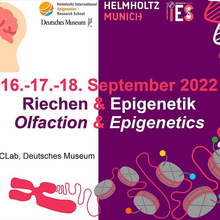 Plakat der Ausstellung "Riechen und Epigenetik".