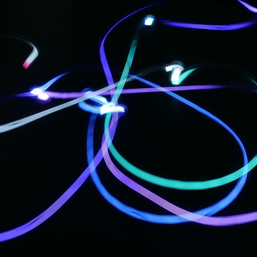 Bild einer leuchtenden LED-Matrix aus dem Workshop