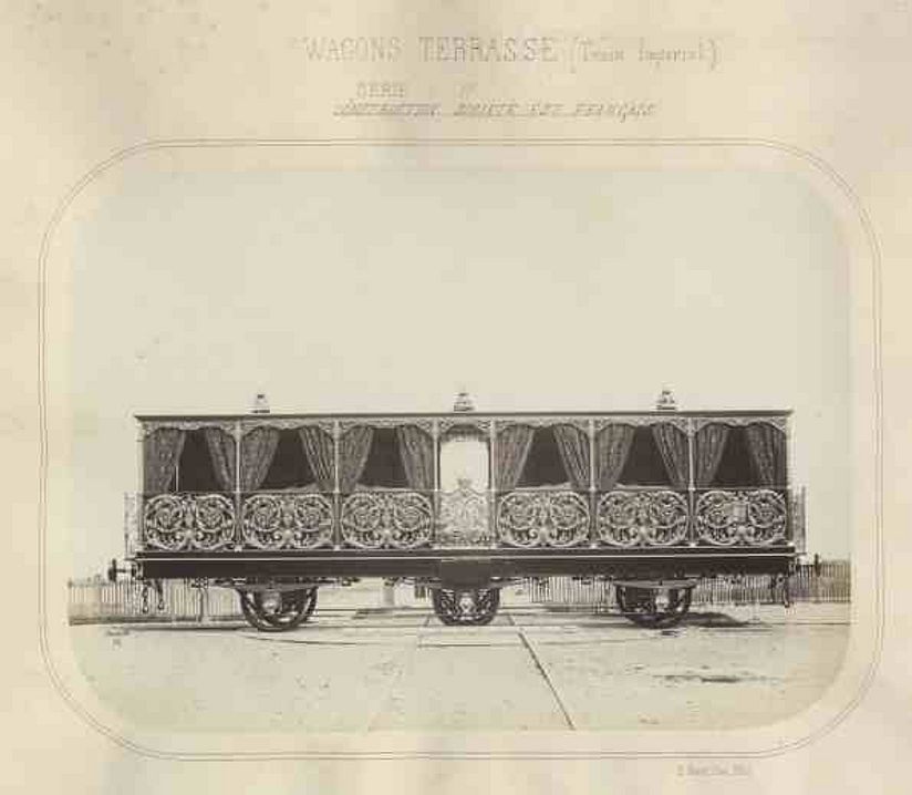 Der für den Zaren bestimmte Aussichtswagen.