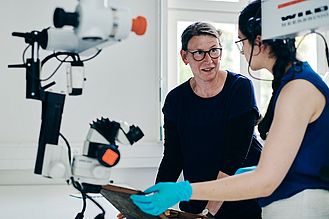 Gespräch im Atelier in der ABK Stuttgart