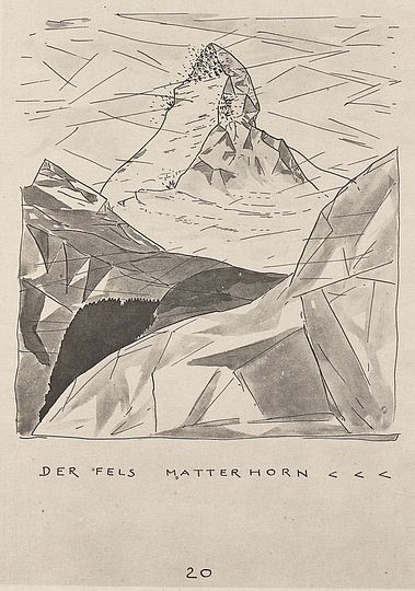 Zeichnung "Der Fels Matterhorn".