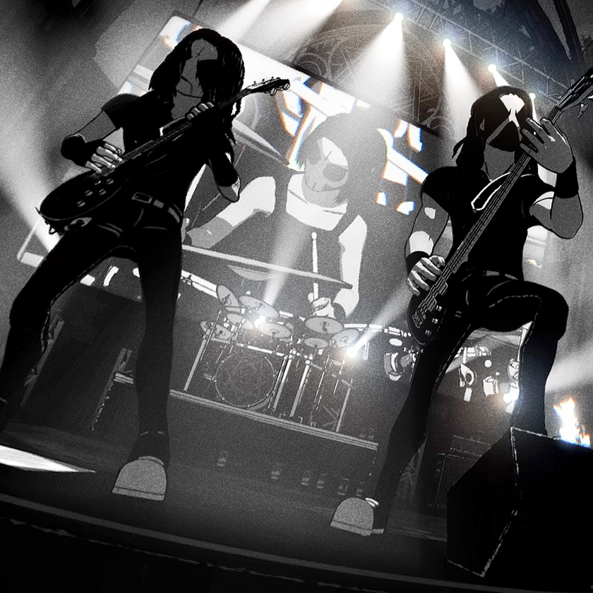 Konzert der fiktiven finnischen Black-Metal-Band Belzebubs von JP Ahonen