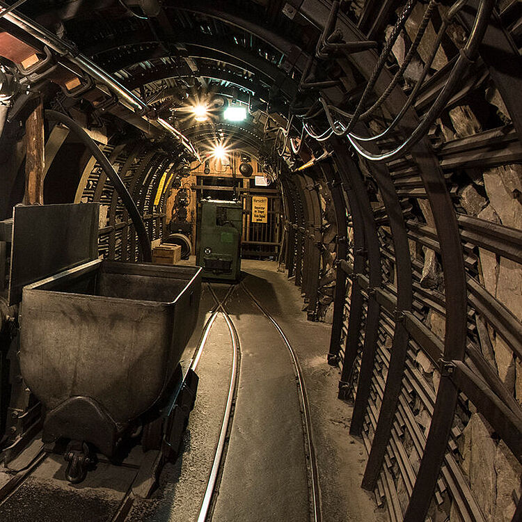 Mining in a semi-steep seam.