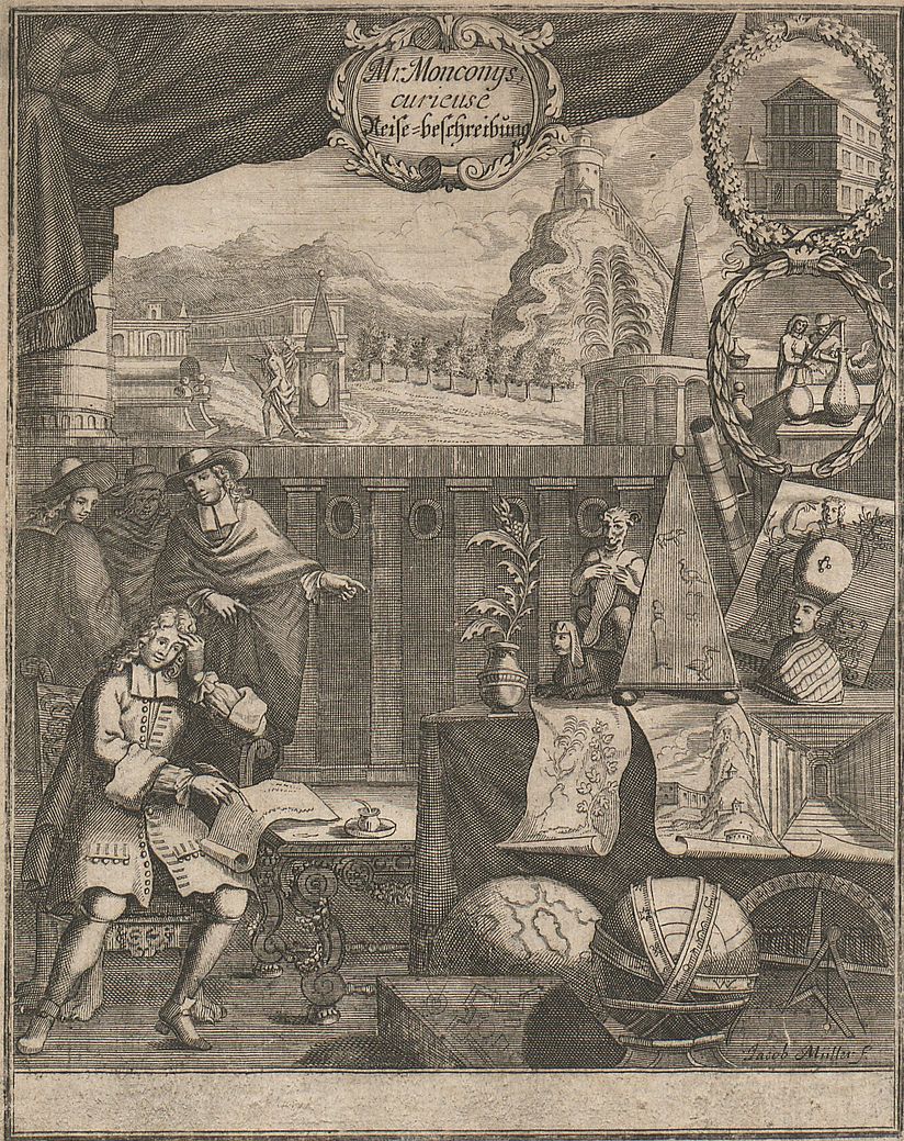 Balthasar de Monconys am Schreibtisch