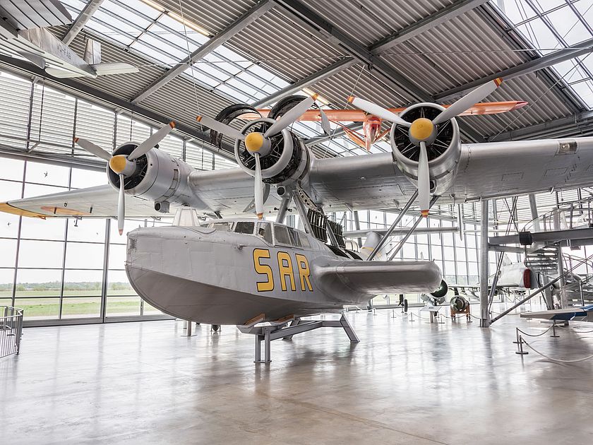 Flugboot Dornier Do 24 in der Flugwerft Schleißheim.