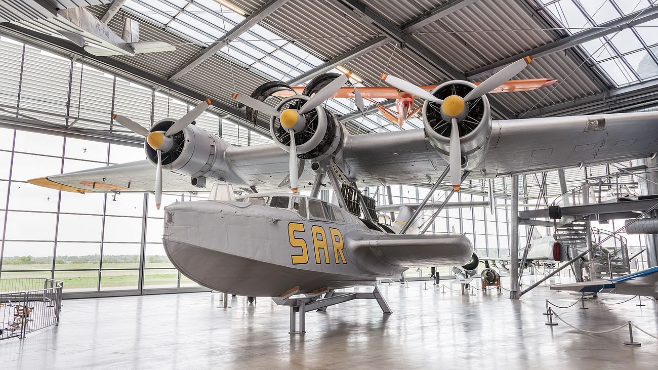 Flugboot Dornier Do 24 in der Flugwerft Schleißheim.