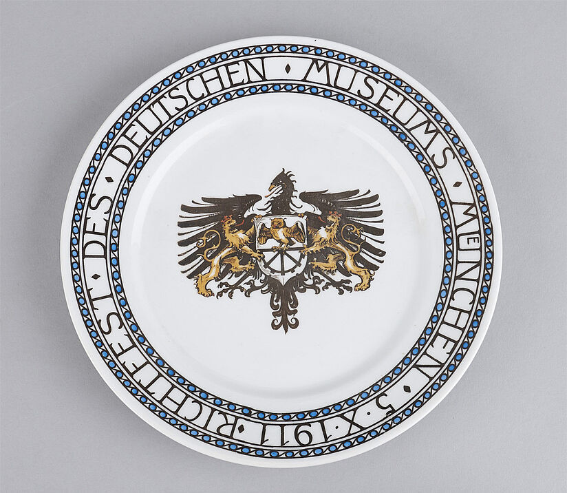 Gedenkteller zum Richtsfest des Deutschen Museums.