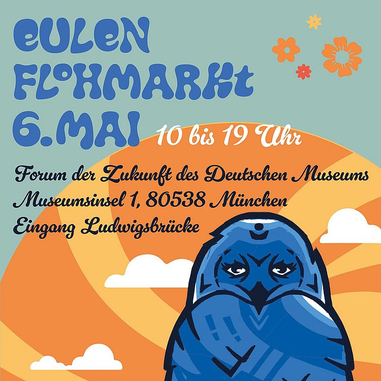 Poster Eulenflohmarkt: Illustration Eule