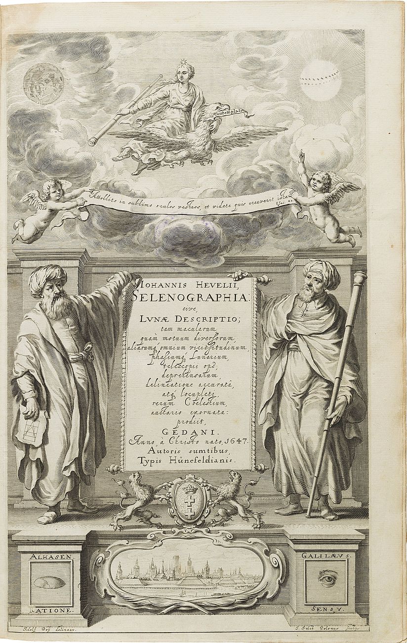 Kupfertitel der „Selenographia“