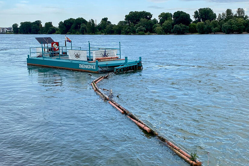 RheinKrake Müllfänger im Rhein