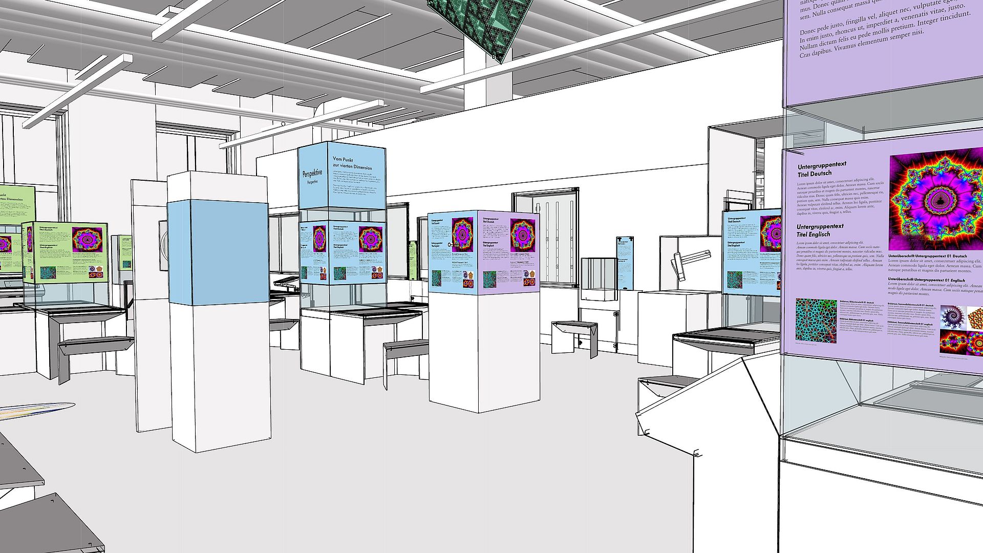 Rendering der Ausstellung Mathematik.