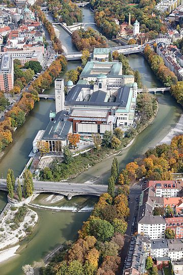 Luftbild des Deutschen Museums von Süden