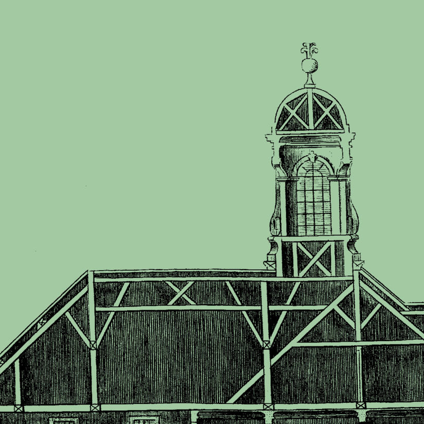 Architektur Der Stich zeigt einen Ausschnitt aus einem architektonischen Bauplan.