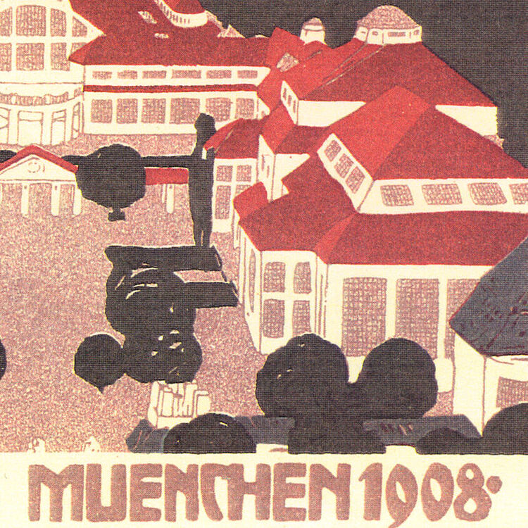 Altes Plakat am Standort Verkehrszentrum von 1908