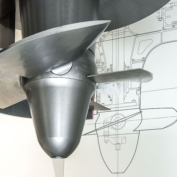 Kaplan-Turbine in der Ausstellung Energie - Motoren.