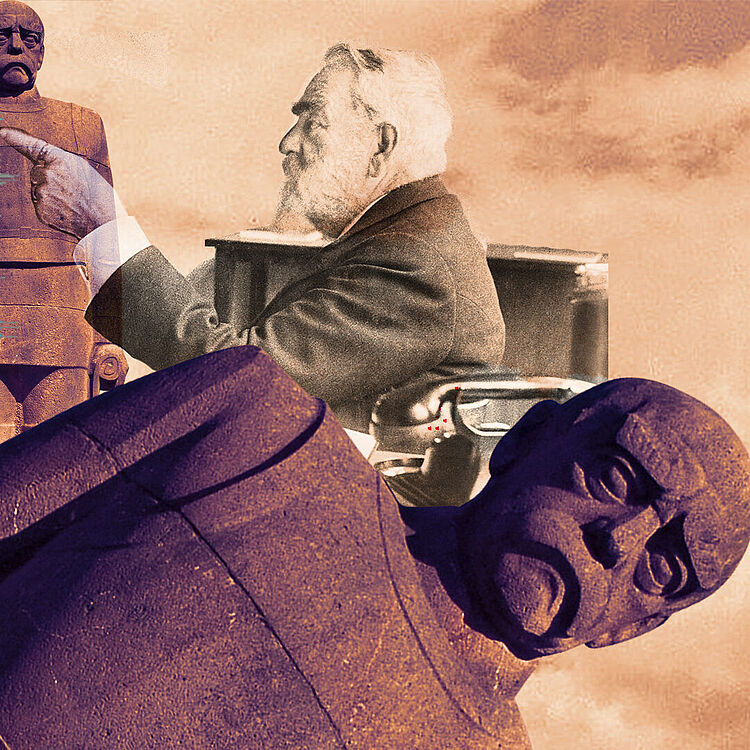 Eine Collage mit Bildern aus der Museumsgeschichte