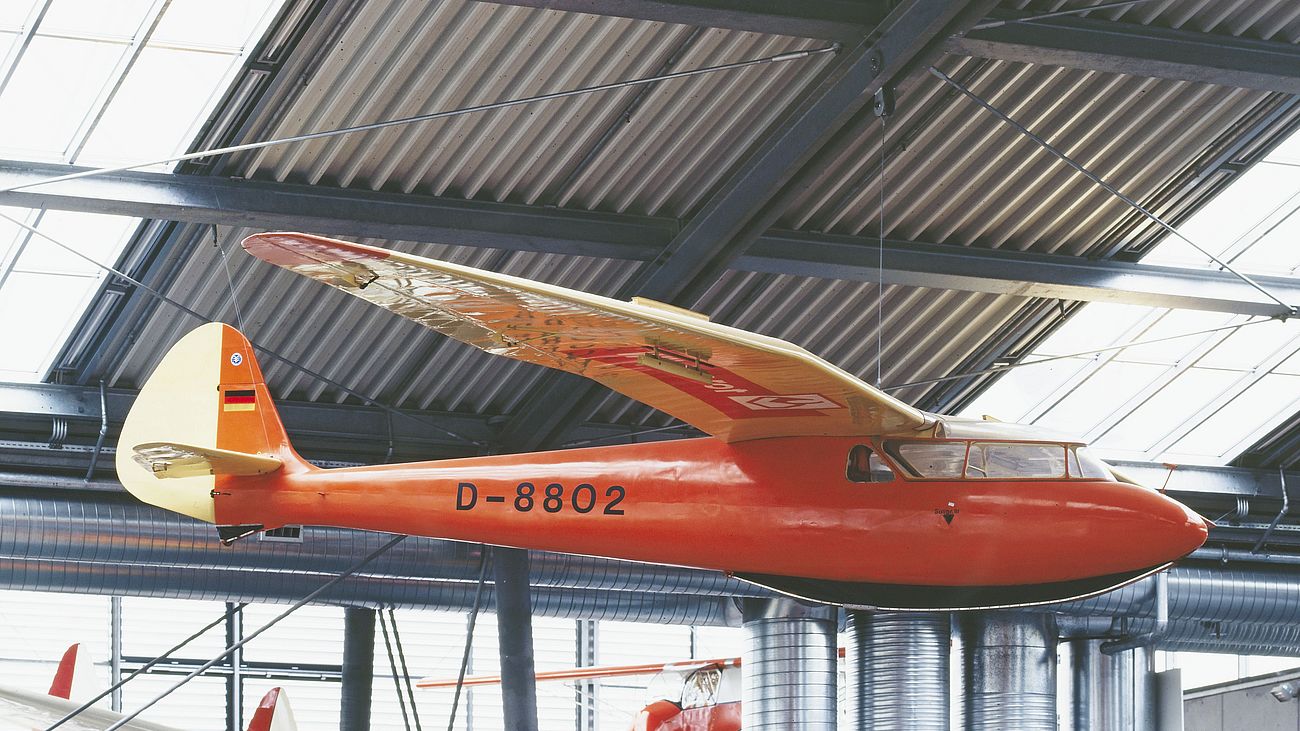 Segelflugzeug Condor IV in der Flugwerft Schleißheim.